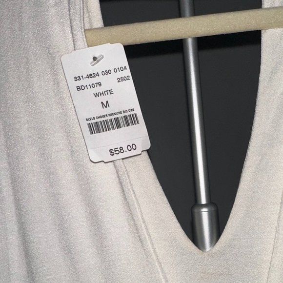 White Bodycon Mini Dress, NWT, Size M - Picture 3 of 5